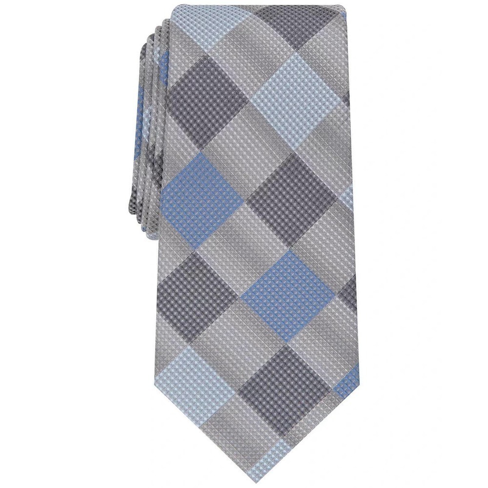 𝅺perry Ellis Charcoal Men's Marisett Classic Geo Check Tie
